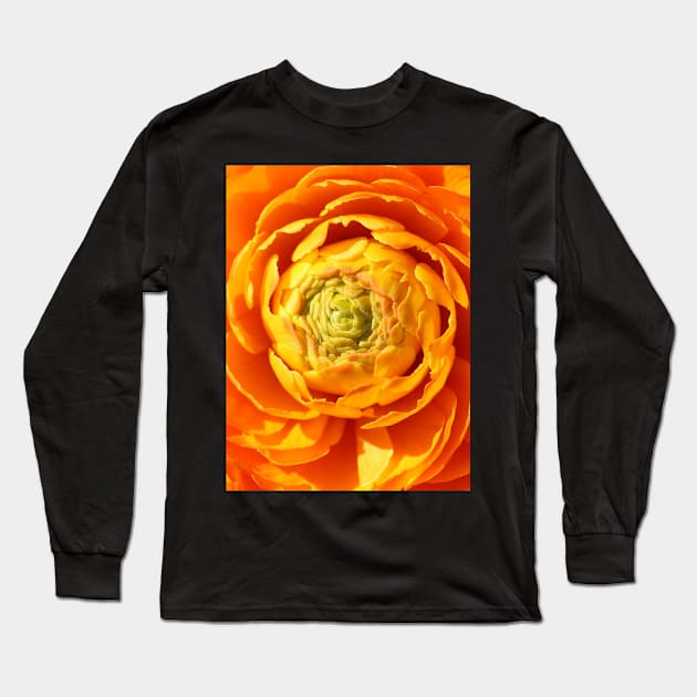 Ranunkel in Orange Long Sleeve T-Shirt by OVP Art&Design